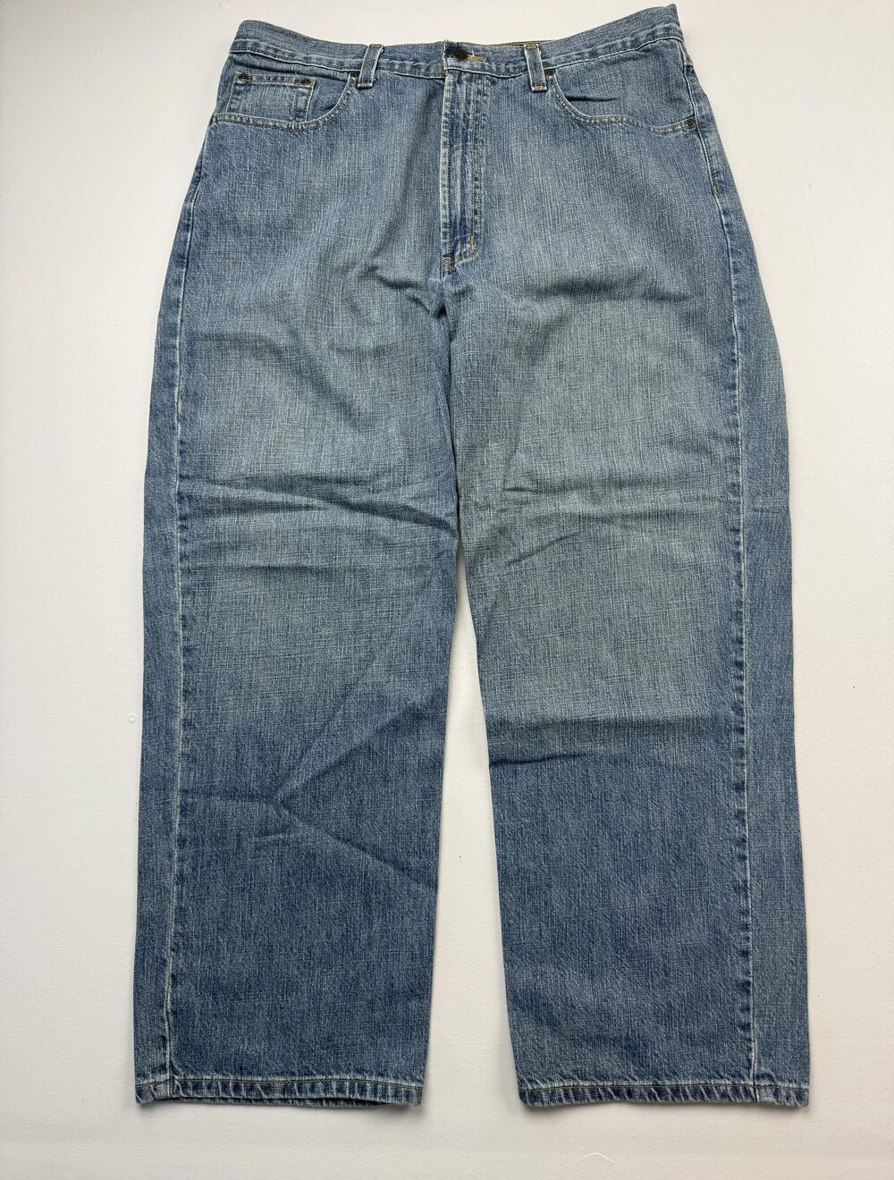 Axist Jeans Mens 38x29 Blue Med Wash Denim Relaxed Straight Leg Casual
